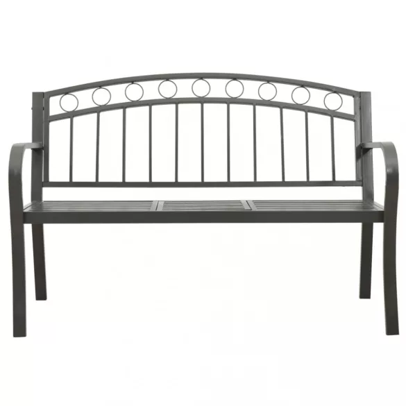 szürke kerti pad asztallal 120 cm