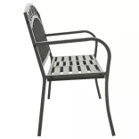 szürke kerti pad asztallal 120 cm