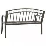 szürke kerti pad asztallal 120 cm