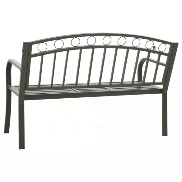 szürke kerti pad asztallal 120 cm