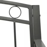 szürke kerti pad asztallal 120 cm