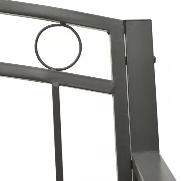 szürke kerti pad asztallal 120 cm