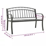 szürke kerti pad asztallal 120 cm