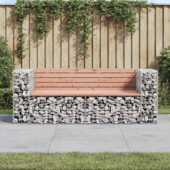 tömör duglászfenyő gabion kerti pad 184x71x65,5 cm