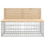 tömör fenyőfa gabion kerti pad 347x71x65,5 cm