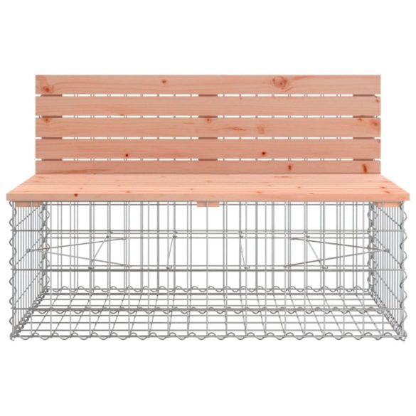 tömör duglászfenyő gabion kerti pad 347x71x65,5 cm