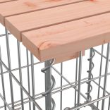 tömör duglászfenyő gabion kerti pad 347x71x65,5 cm