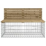 tömör impregnált fenyőfa gabion kerti pad 347x71x65,5 cm