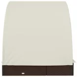 2 személyes barna polyrattan napágy kerek tetővel 211x112x140cm