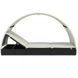2 személyes fekete polyrattan napágy kerek tetővel 213x118x97cm