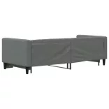 sötétszürke szövet kihúzható heverő 80 x 200 cm