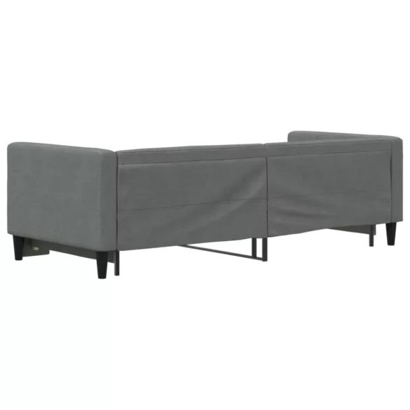 sötétszürke szövet kihúzható heverő 80 x 200 cm