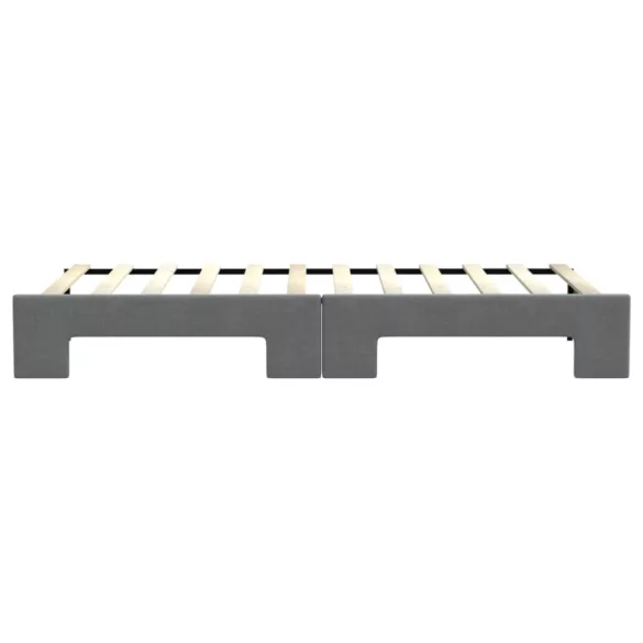 sötétszürke szövet kihúzható heverő 80 x 200 cm