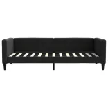 fekete kihúzható szövet heverő 90x200 cm