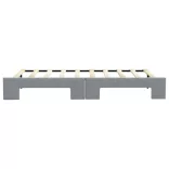 világosszürke kihúzható szövet heverő 90 x 190 cm