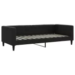 fekete kihúzható szövet heverő fiókokkal 90 x 200 cm