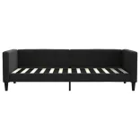 fekete kihúzható szövet heverő fiókokkal 90 x 200 cm