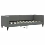 sötétszürke kihúzható szövet heverő fiókokkal 80 x 200 cm