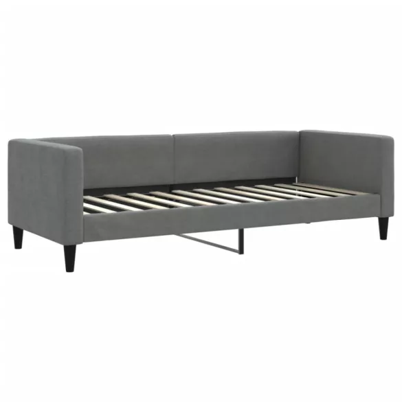 sötétszürke kihúzható szövet heverő fiókokkal 80 x 200 cm