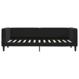 fekete kihúzható bársony heverő 80 x 200 cm