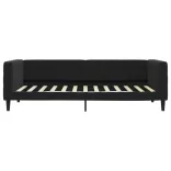 fekete kihúzható bársonyheverő 100 x 200 cm