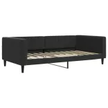 fekete kihúzható bársony heverő matraccal 100 x 200 cm