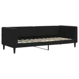 fekete kihúzható bársony heverő fiókkal 80 x 200 cm
