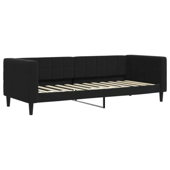 fekete kihúzható bársony heverő fiókkal 80 x 200 cm