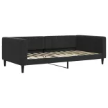 fekete kihúzható bársony heverő fiókkal 100 x 200 cm