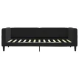 fekete kihúzható bársony heverő fiókkal 100 x 200 cm