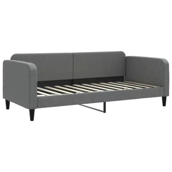 sötétszürke szövet heverő matraccal 90 x 200 cm