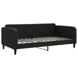 fekete szövet kanapéágy matraccal 100 x 200 cm