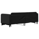 fekete kihúzható szövet heverő 80 x 200 cm