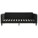 fekete kihúzható szövet heverő 80 x 200 cm