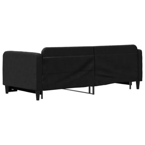fekete kihúzható szövet heverő 90x200 cm