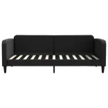 fekete kihúzható szövet heverő 90x200 cm