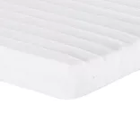 világosszürke kihúzható szövet heverő matracokkal 100 x 200 cm