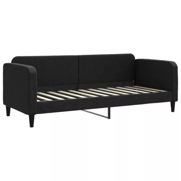 fekete kihúzható szövet heverő fiókokkal 80 x 200 cm
