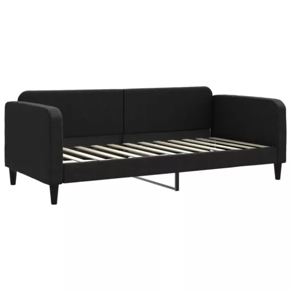 fekete kihúzható szövet heverő fiókokkal 90 x 200 cm