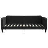 fekete kihúzható szövet heverő fiókokkal 90 x 200 cm