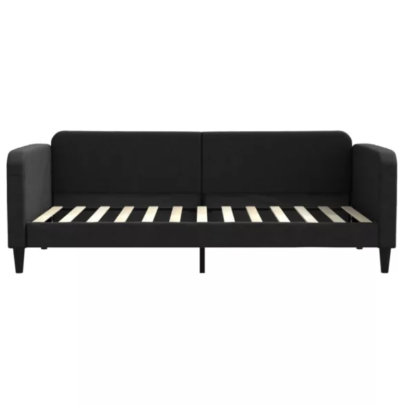 fekete kihúzható szövet heverő fiókokkal 90 x 200 cm