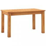 4 részes polyrattan és tömör fa kerti ülőgarnitúra párnákkal