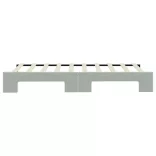 világosszürke kihúzható bársonyheverő 90 x 190 cm