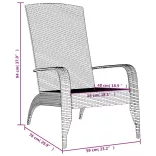 szürke polyrattan Adirondack kerti szék