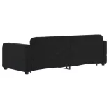 fekete kihúzható bársony heverő fiókkal 80 x 200 cm