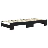 fekete kihúzható bársony heverő fiókkal 80 x 200 cm