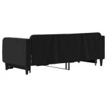 fekete kihúzható bársony heverő 80 x 200 cm