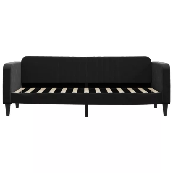 fekete kihúzható bársony heverő 80 x 200 cm