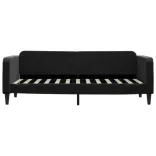 fekete kihúzható bársony heverő fiókkal 80 x 200 cm
