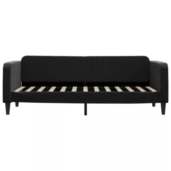 fekete kihúzható bársony heverő fiókkal 80 x 200 cm
